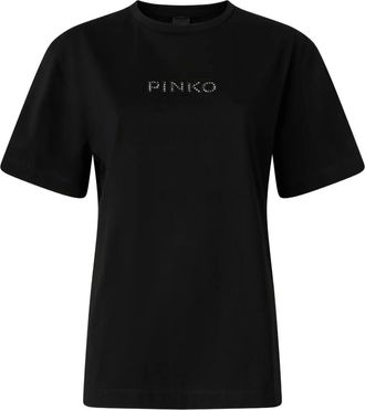 Pinko T-shirt con strass - Nero