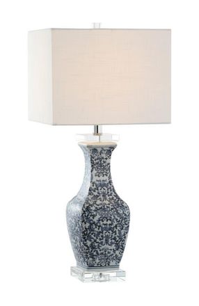 Jonathan Y Designs May 28 Ceramic/Crystal LED Table Lamp, Blue/White at Nordstrom