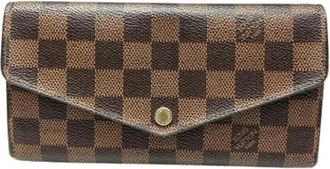 Louis Vuitton Pre-owned Damier Long wallet (bi-fold) - Dames - Vintage Accessoires - Bruin - ONE Size - Vintage