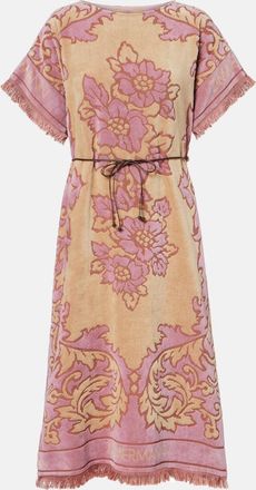 Zimmermann Vestido midi Aster de rizo de algod&oacute;n floral