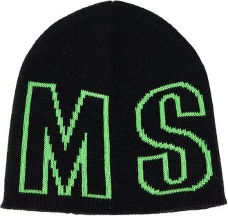 Msgm Beanie Hat With Logo