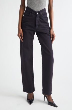 Saint Laurent V-Waist Jeans in Midnight Black at Nordstrom, Size 29