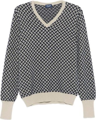 Drumohr Long Sleeve V-Neck Sweater