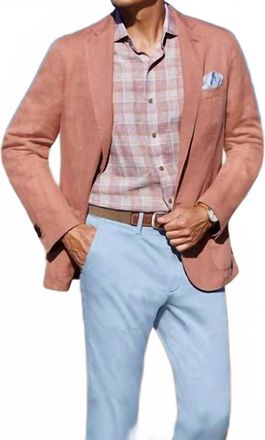 David Donahue The Jackson Soft Coat In Orange