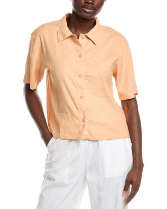 Monrow Short Sleeve Linen Vacation Shirt