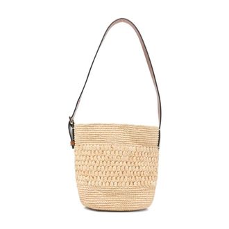 Maneb&igrave; Shoulder Bags, female, Beige, Size: ONE SIZE Panier Bucket Bag