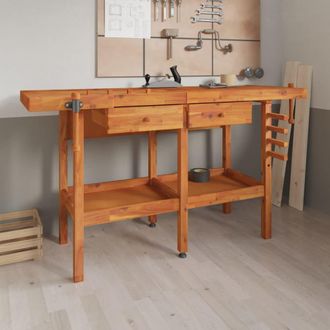 vidaXL Vidaxl - Banco De Trabajo Cajones Y Tornillos Banco Madera 162x62x83 Cm