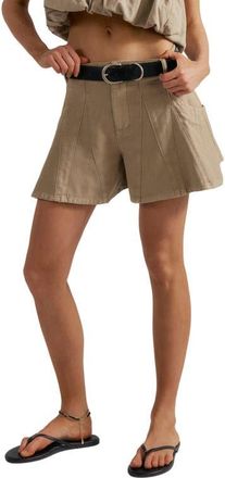 Free People Song & Dance Cotton Shorts in Parchment at Nordstrom, Size 10