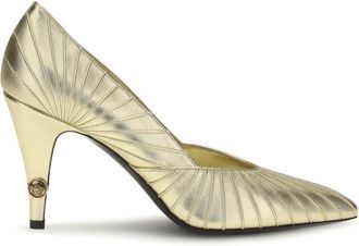 Versace Gold Textured Pumps