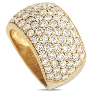 Luxury Bazaar 18K Yellow Gold 2.45ct Diamond Wide Band Ring MF40-122325