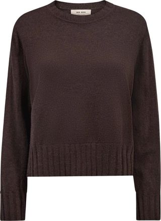 Mos Mosh Moria Crewneck Knit - Knitwear - Mujer - Marr&oacute;n - XS