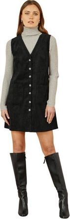 Yumi Cord Tunic Dress With Pockets in Black at Nordstrom, Size 12