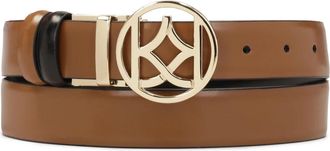 Kazar Dubbelzijdige leren riem met ronde gesp - Dames - Riemen - Veelkleurig - 100 CM - Leer - Accessoires