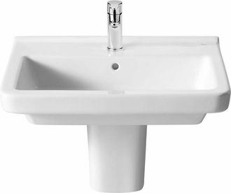 Roca Roca Dama-n Lavabo Fondo 46 Con Semipedestal Blanco - Medida: 55 Cm - Ref: A327786000+a337471000