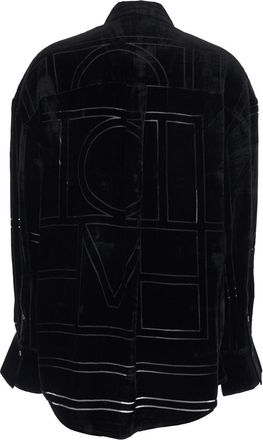 Toteme Womens Shirt Velvet Black Viscose Blouses