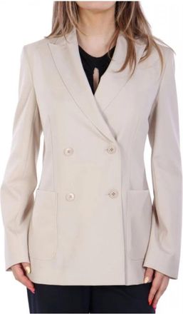 Max Mara Nervoso Blazer - Dames - Blazers - Beige - 3XL - Wol - Jassen