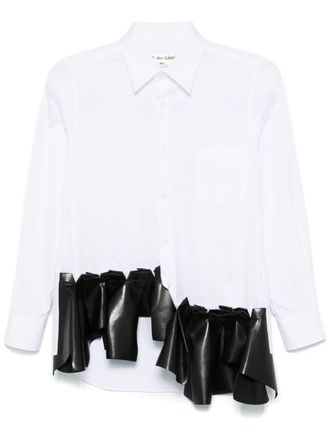 Comme Des Gar&ccedil;ons Camicia con ruches - Bianco