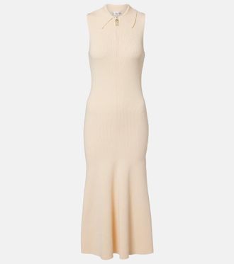 Victoria Beckham Mira ribbed-knit midi dress