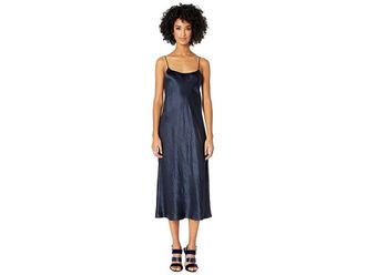 Vince Slip Dress Womens Dress Coastal Blue : LG, Acetate