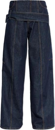Sportmax AIA Jeans - Dames - Loose Fit Jeans - Blauw - XS - Katoen - Jeans