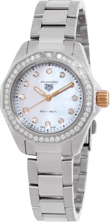 Tag Heuer Aquaracer Quartz Diamond White Dial Ladies Watch WBP1451.BA0622