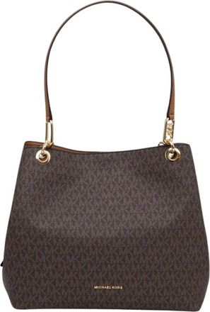 Michael Kors Kensington Large Signature Logo Tote - Dames - Schoudertassen - Bruin - ONE Size - Leer - Tassen