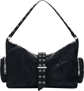 Desigual Embossed Faux Leather Handbag in Black at Nordstrom