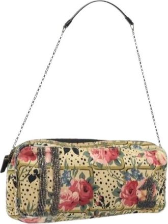 Dior Pre-owned Shoulder Bags, female, Multicolor, Size: ONE SIZE Pre-owned Vintage Satin Shoulder Bag