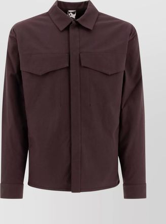 GR10K overshirt with chest pockets and cuffed sleeves