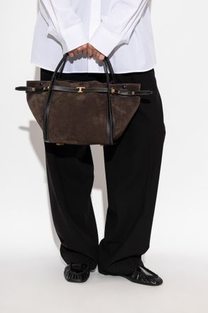 Tod's Suede Bag Tim Small, Womens, Brown
