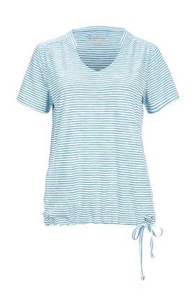 Killtec T-Shirt KILLTEC WMN TSHRT F, Damen, Gr. 36, blau, Obermaterial: 94% Polyester, 6% Elasthan, Rundhals, Shirts T-Shirt, Gestreiftes, schnelltrocknendes 
