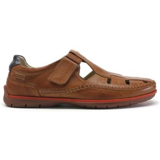 Pikolinos Marbella M9A-0051 Leather Mens Hook and loop Sandals - Brandy - Size:UK 11.5-12