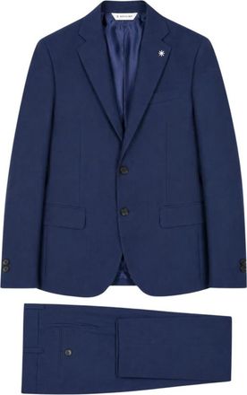 Manuel Ritz Single Breasted Suits - Heren - Business pakken - Blauw - M - Leer - Kostuums
