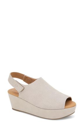 Gentle Souls Nyssina Platform Slingback Sandal in Mushroom Nubuck at Nordstrom, Size 9.5