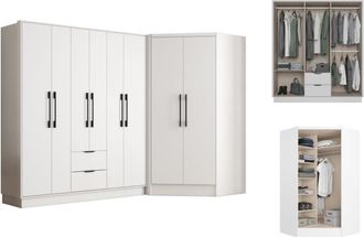 VENTE-UNIQUE.COM Armario efecto madera blanco