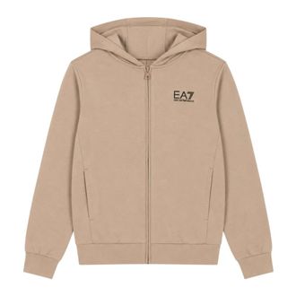 Emporio Armani Hooded Sweatshirt - male - Emporio Armani - Kids Sweatshirts - Beige - 12 Y - Kids