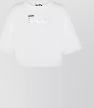 Moschino printed cropped t-shirt