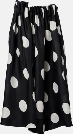 Khaite Riley polka-dot silk maxi skirt