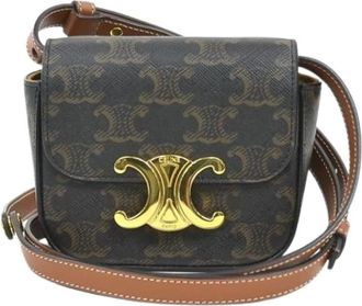 Celine Pre-owned Cross Body Bags, female, Brown, Size: ONE SIZE Pre-owned Plastic Cross Body Bag