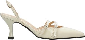 Alohas Pumps met Hielcr&egrave;me - Dames - Pumps - Beige - 37 EU - Leer - Schoenen