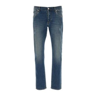 Dolce & Gabbana Slim Fit Jeans, male, Blue, L, Slim-fit Stretch Denim Jeans