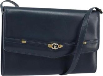 Gucci Pre-owned Cross Body Bags, female, Blue, Size: ONE SIZE Pre-owned Vintage Shoulder Bag