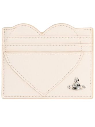 Vivienne Westwood Heart-Shaped Cardholder with Metallic Emblem