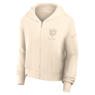 Nike Chicago Bears Established Womens Nike Womens NFL Full-Zip Hoodie in Brown | 035D15A7Q-N29
