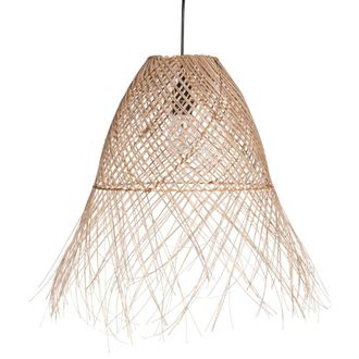 Maisons du monde L&aacute;mpara de techo de mimbre D.70 cm