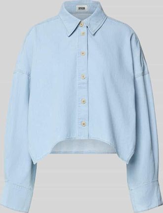 Drykorn Drykorn Relaxed Fit Hemdbluse in Denim-Optik Modell Oshia in Hellblau, Gr&ouml;&szlig;e 38