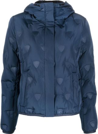 Rossignol hooded quilted jacket - women - Polyester/Down/Polyester/Feather - S - Blue