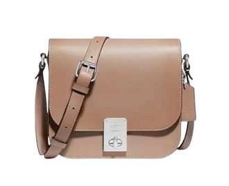 Coach Taupe Hutton Saddle bag