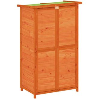 vidaXL Cobertizo Herramientas Jard&iacute;n Madera Pino Marr&oacute;n 83x57x140 Cm Vidaxl