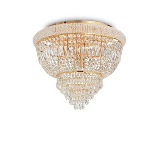 Netlighting Dubai 6 Light Ceiling Light Chandelier Brass E14 in Yellow